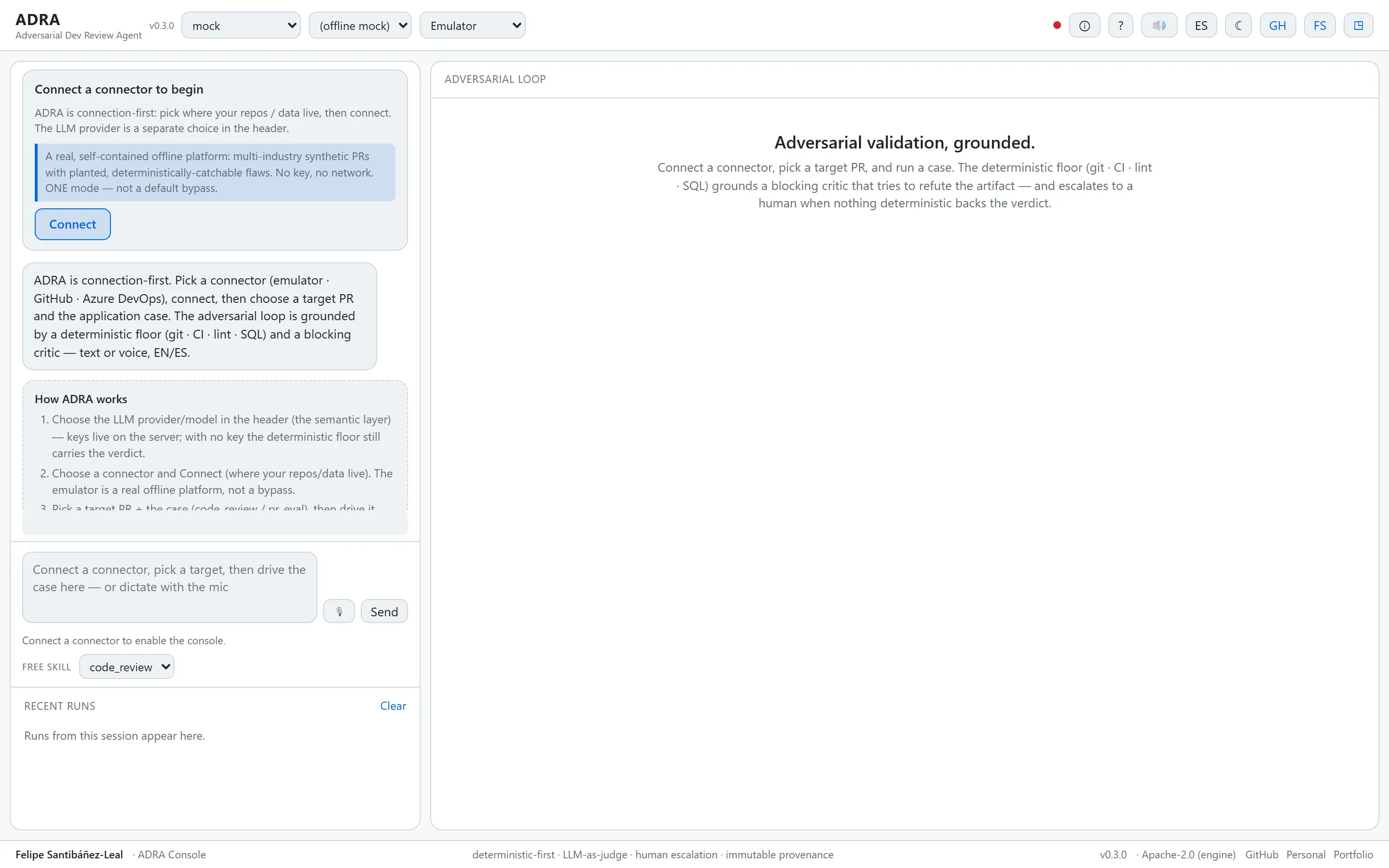 ADRA — Adversarial Dev Review Agent