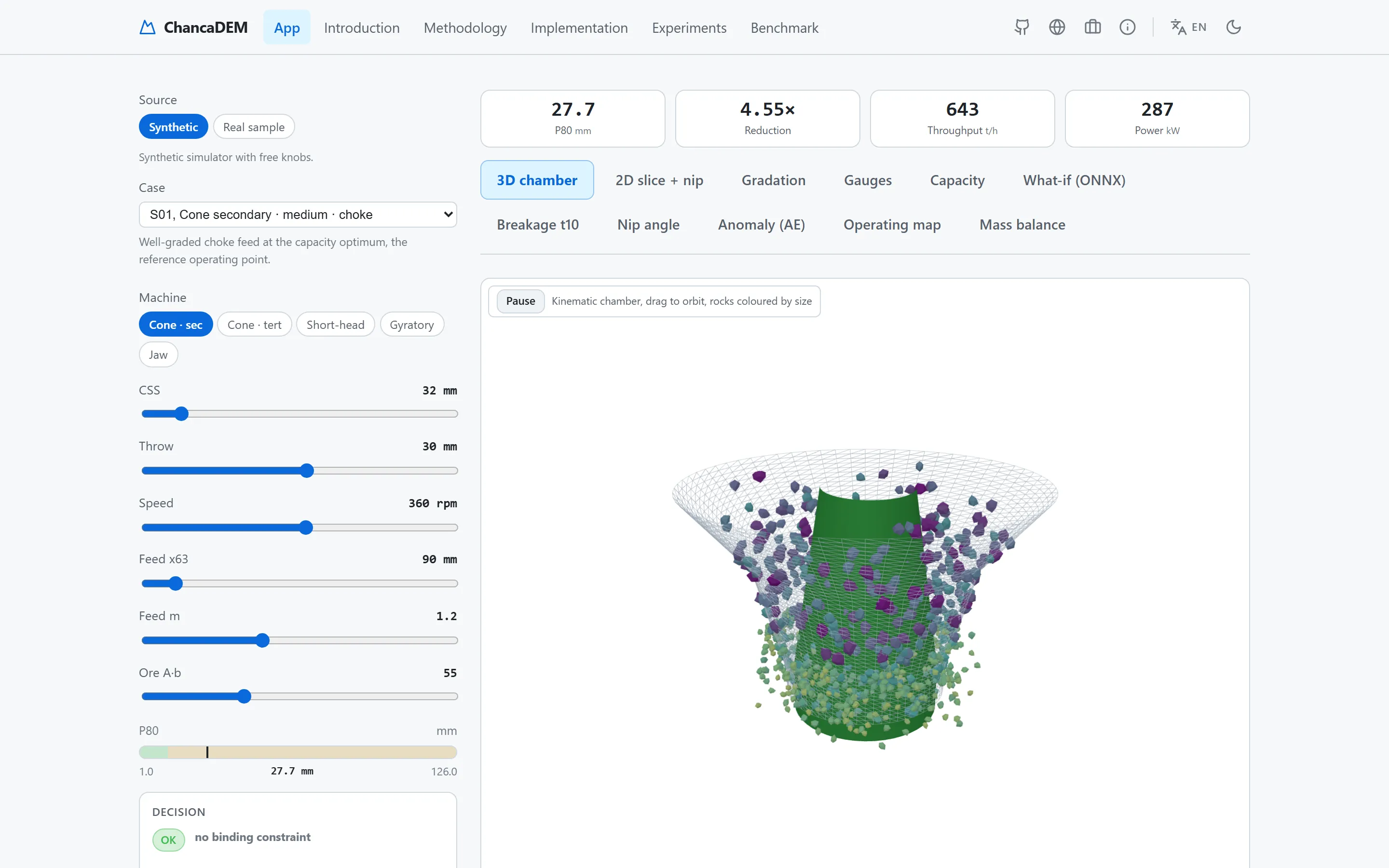 ChancaDEM — Crusher-Comminution Studio (Population-Balance Engine)