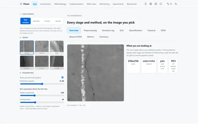 Fisura, Materials-Damage Vision Lab (Crack Detection to Engineering Units)