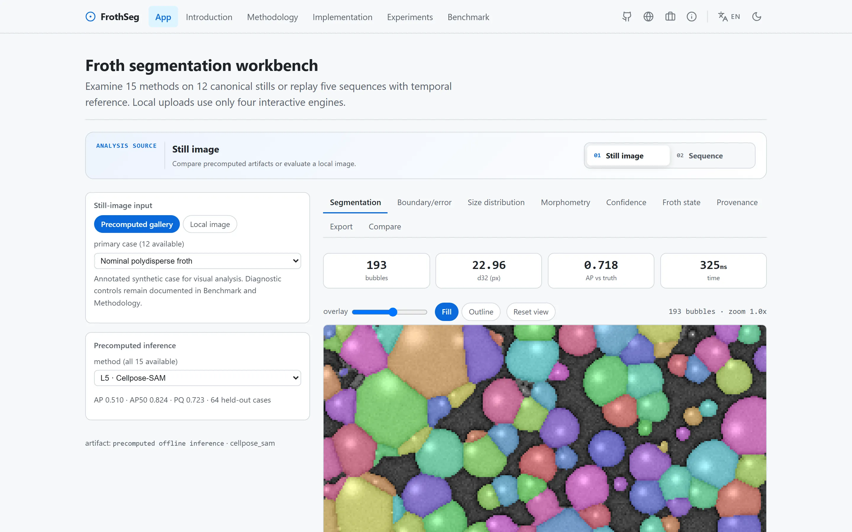 FrothSeg — Flotation-Froth Instance Segmentation Lab (Browser ML)