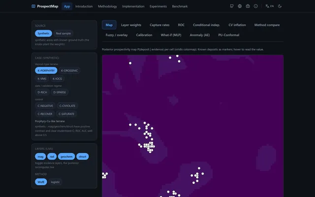 ProspectMap, Mineral Prospectivity Workbench with a Published Null Result