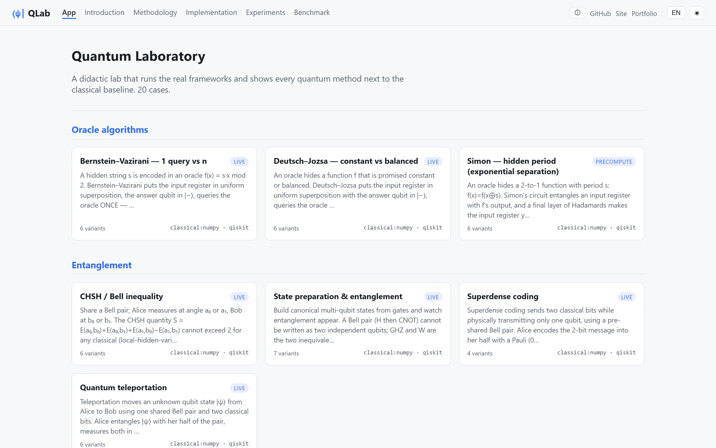QLab, Quantum Laboratory